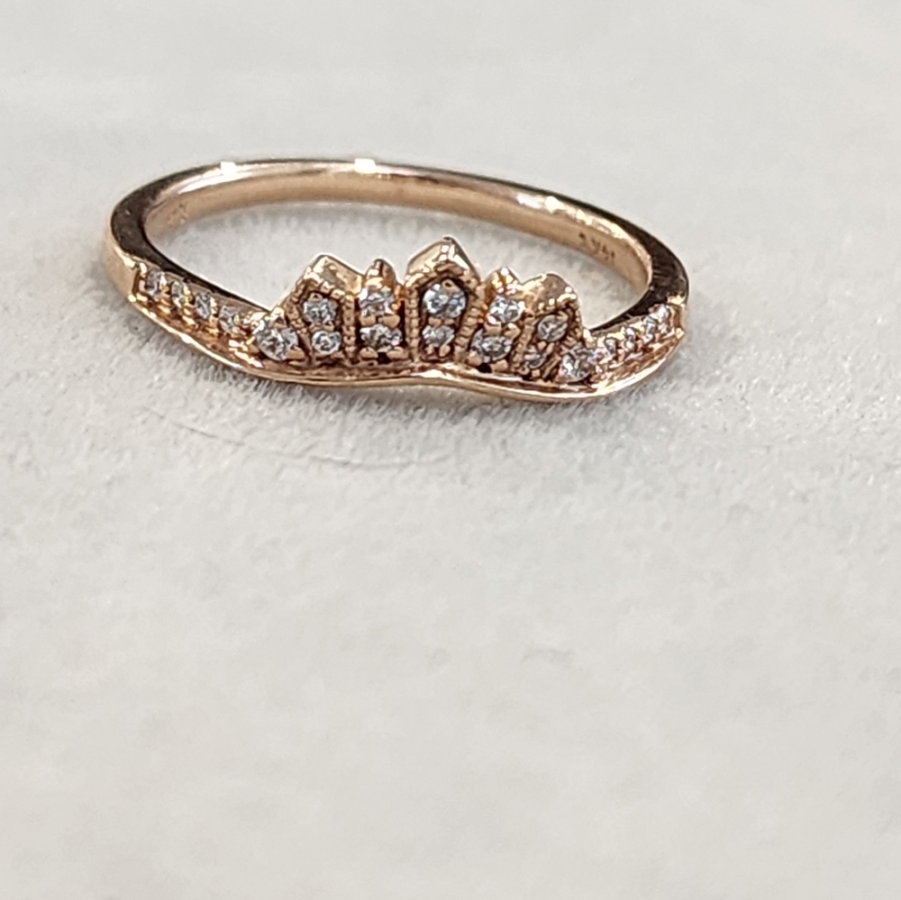 14k rose gold wedding/contour band sz 7